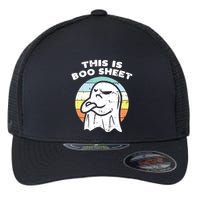 This Is Boo Sheet Ghost Retro Halloween Costume Flexfit Unipanel Trucker Cap