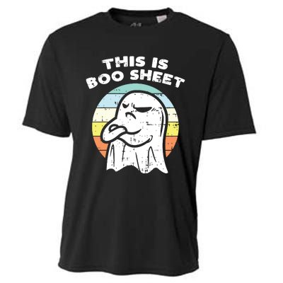 This Is Boo Sheet Ghost Retro Halloween Costume Cooling Performance Crew T-Shirt