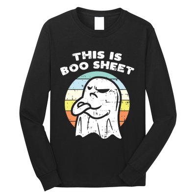 This Is Boo Sheet Ghost Retro Halloween Costume Long Sleeve Shirt