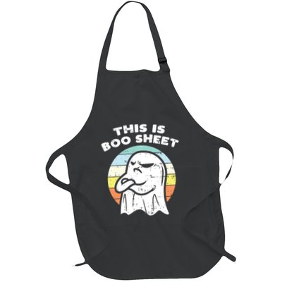 This Is Boo Sheet Ghost Retro Halloween Costume Apron
