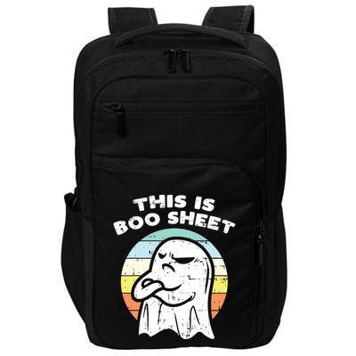 This Is Boo Sheet Ghost Retro Halloween Costume Impact Tech Backpack