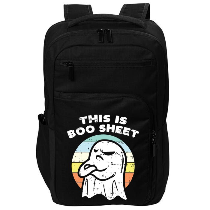 This Is Boo Sheet Ghost Retro Halloween Costume Impact Tech Backpack