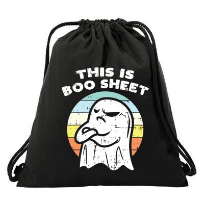 This Is Boo Sheet Ghost Retro Halloween Costume Drawstring Bag