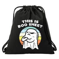 This Is Boo Sheet Ghost Retro Halloween Costume Drawstring Bag