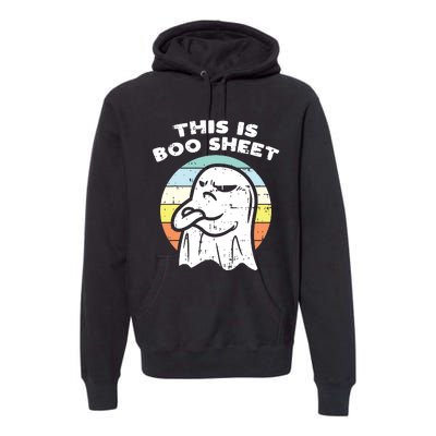 This Is Boo Sheet Ghost Retro Halloween Costume Premium Hoodie