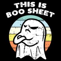 This Is Boo Sheet Ghost Retro Halloween Costume 16 in Basic Backpack