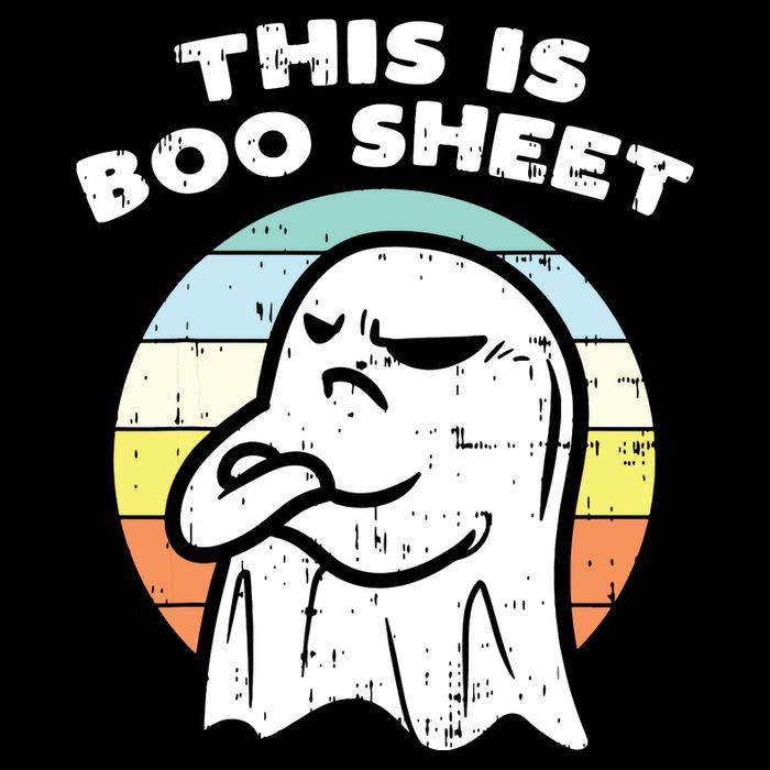 This Is Boo Sheet Ghost Retro Halloween Costume 16 in Basic Backpack