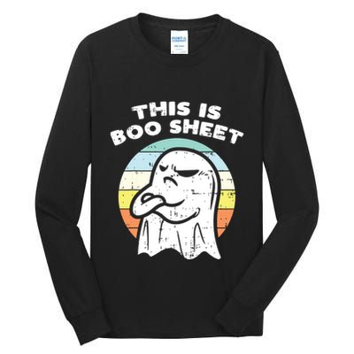 This Is Boo Sheet Ghost Retro Halloween Costume Tall Long Sleeve T-Shirt
