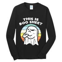 This Is Boo Sheet Ghost Retro Halloween Costume Tall Long Sleeve T-Shirt