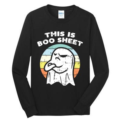 This Is Boo Sheet Ghost Retro Halloween Costume Tall Long Sleeve T-Shirt