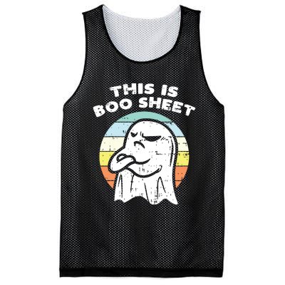 This Is Boo Sheet Ghost Retro Halloween Costume Mesh Reversible Basketball Jersey Tank