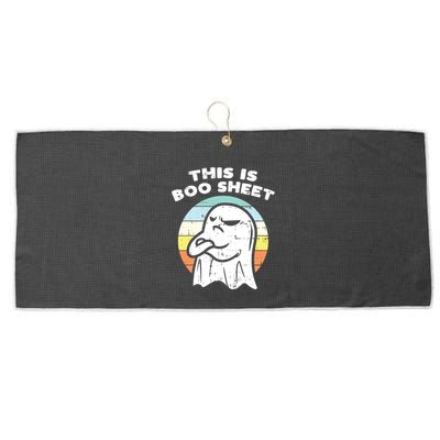 This Is Boo Sheet Ghost Retro Halloween Costume Large Microfiber Waffle Golf Towel