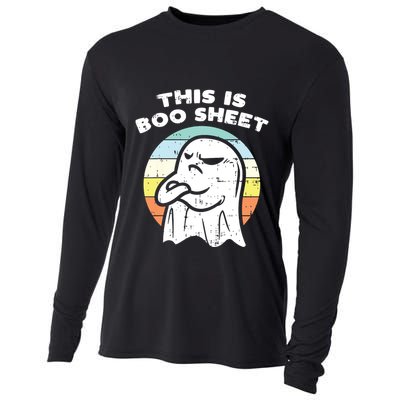 This Is Boo Sheet Ghost Retro Halloween Costume Cooling Performance Long Sleeve Crew