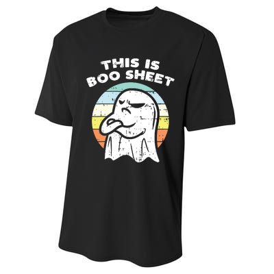 This Is Boo Sheet Ghost Retro Halloween Costume Performance Sprint T-Shirt