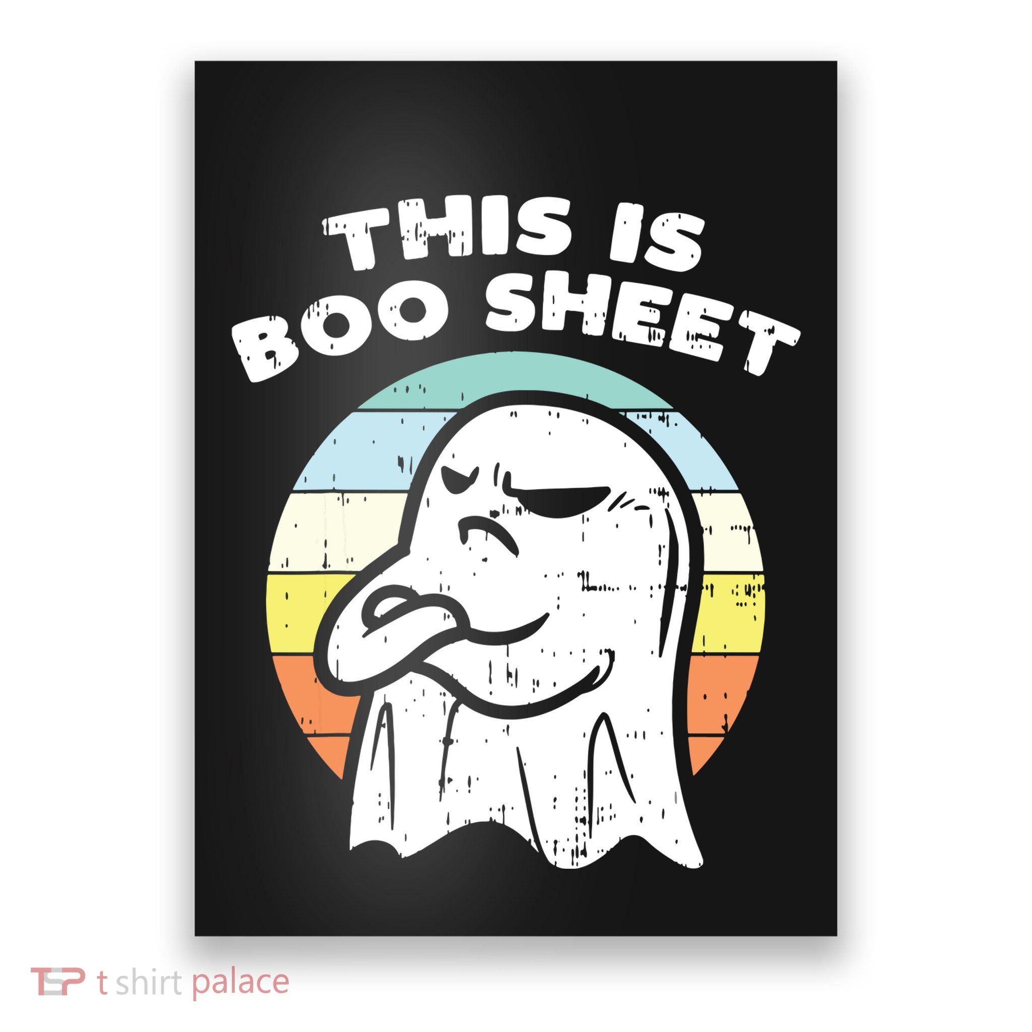 This Is Boo Sheet Ghost Retro Halloween Costume Poster