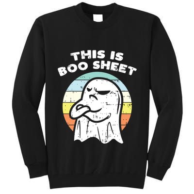 This Is Boo Sheet Ghost Retro Halloween Costume Tall Sweatshirt
