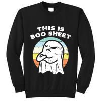 This Is Boo Sheet Ghost Retro Halloween Costume Tall Sweatshirt