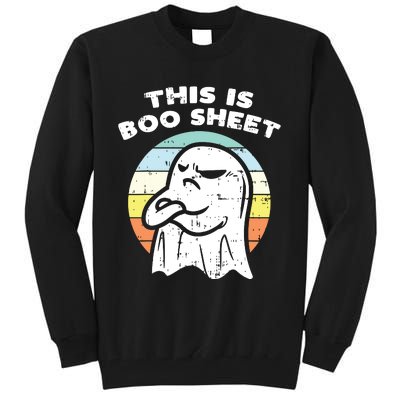 This Is Boo Sheet Ghost Retro Halloween Costume Tall Sweatshirt