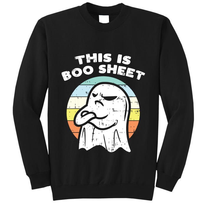 This Is Boo Sheet Ghost Retro Halloween Costume Tall Sweatshirt