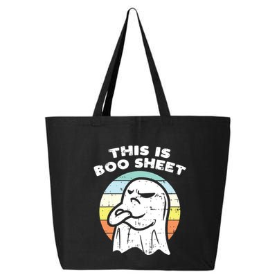 This Is Boo Sheet Ghost Retro Halloween Costume 25L Jumbo Tote