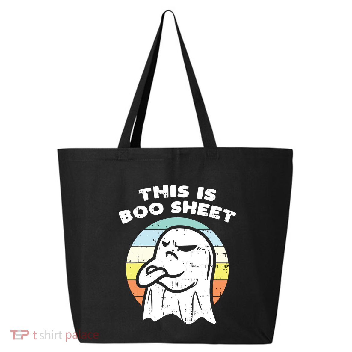 This Is Boo Sheet Ghost Retro Halloween Costume 25L Jumbo Tote
