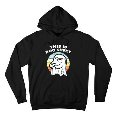 This Is Boo Sheet Ghost Retro Halloween Costume Tall Hoodie