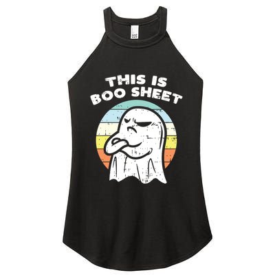 This Is Boo Sheet Ghost Retro Halloween Costume Women's Perfect Tri Rocker Tank