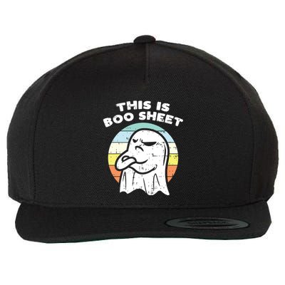 This Is Boo Sheet Ghost Retro Halloween Costume Wool Snapback Cap