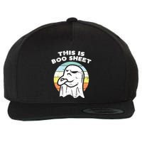 This Is Boo Sheet Ghost Retro Halloween Costume Wool Snapback Cap