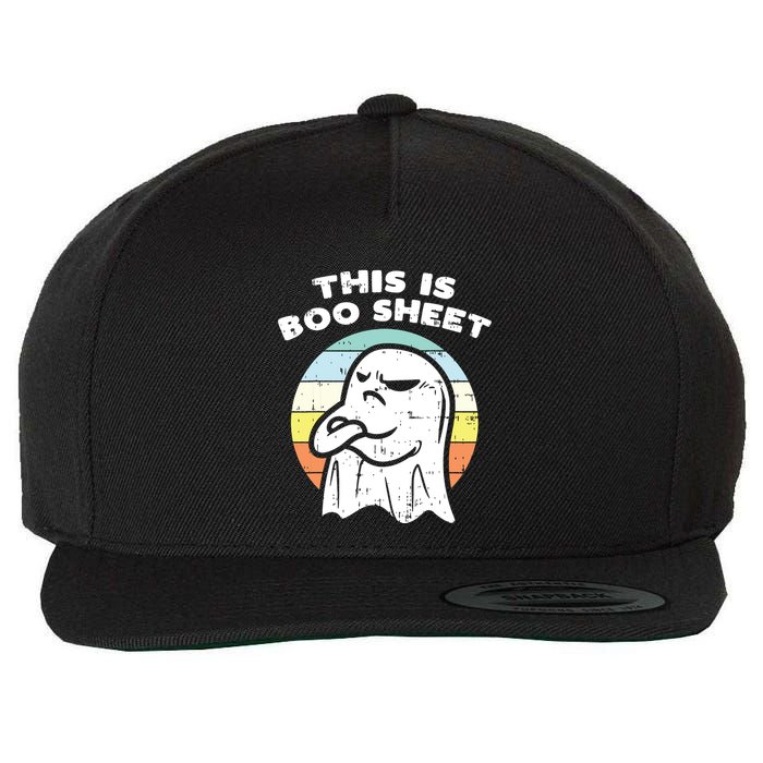 This Is Boo Sheet Ghost Retro Halloween Costume Wool Snapback Cap