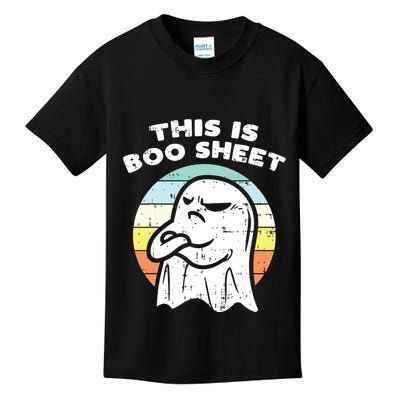 This Is Boo Sheet Ghost Retro Halloween Costume Kids T-Shirt