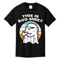 This Is Boo Sheet Ghost Retro Halloween Costume Kids T-Shirt