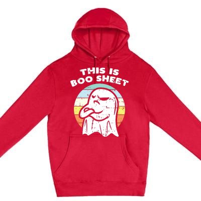 This Is Boo Sheet Ghost Retro Halloween Costume Premium Pullover Hoodie