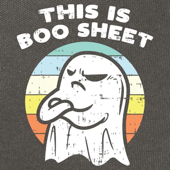 This Is Boo Sheet Ghost Retro Halloween Costume Cotton Canvas Backpack