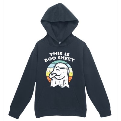 This Is Boo Sheet Ghost Retro Halloween Costume Urban Pullover Hoodie