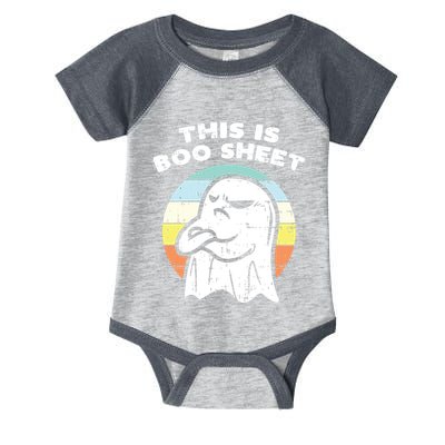 This Is Boo Sheet Ghost Retro Halloween Costume Infant Baby Jersey Bodysuit