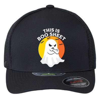 This Is Boo Sheet Ghost Retro Halloween Costume Flexfit Unipanel Trucker Cap