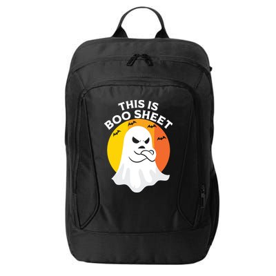 This Is Boo Sheet Ghost Retro Halloween Costume City Backpack