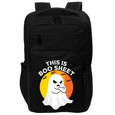 This Is Boo Sheet Ghost Retro Halloween Costume Impact Tech Backpack