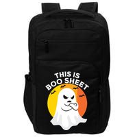 This Is Boo Sheet Ghost Retro Halloween Costume Impact Tech Backpack