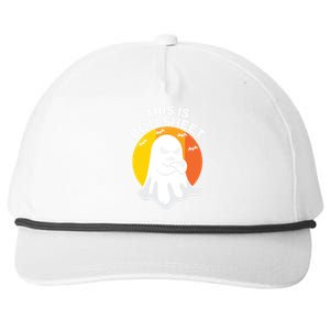 This Is Boo Sheet Ghost Retro Halloween Costume Snapback Five-Panel Rope Hat