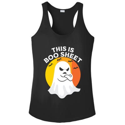 This Is Boo Sheet Ghost Retro Halloween Costume Ladies PosiCharge Competitor Racerback Tank