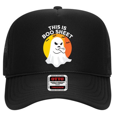 This Is Boo Sheet Ghost Retro Halloween Costume Trucker Hat
