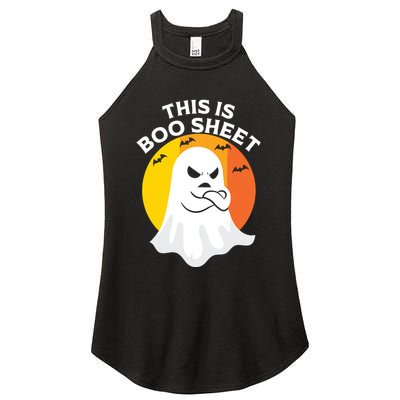 This Is Boo Sheet Ghost Retro Halloween Costume Women's Perfect Tri Rocker Tank