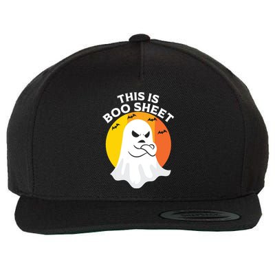 This Is Boo Sheet Ghost Retro Halloween Costume Wool Snapback Cap