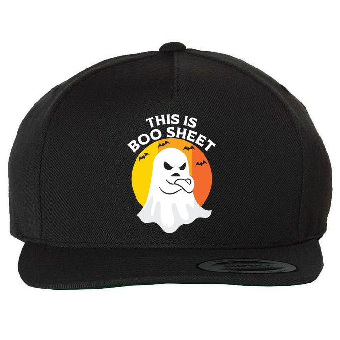 This Is Boo Sheet Ghost Retro Halloween Costume Wool Snapback Cap