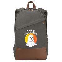 This Is Boo Sheet Ghost Retro Halloween Costume Cotton Canvas Backpack