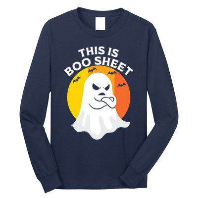This Is Boo Sheet Ghost Retro Halloween Costume Long Sleeve Shirt