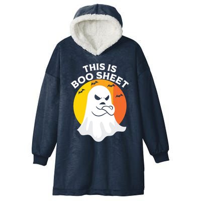 This Is Boo Sheet Ghost Retro Halloween Costume Hooded Wearable Blanket
