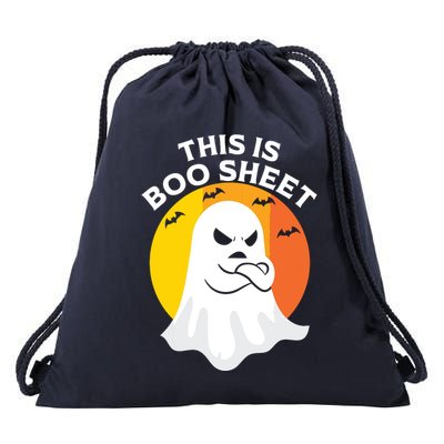 This Is Boo Sheet Ghost Retro Halloween Costume Drawstring Bag